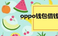 oppo钱包借钱（OPPO钱包）