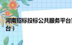 河南招标投标公共服务平台官网（河南招标投标公共服务平台）