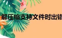 解压缩支持文件时出错灾难性故障如何解决？
