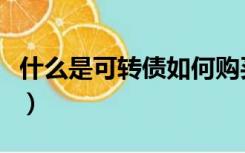 什么是可转债如何购买和卖出（什么是可转债）