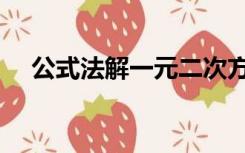 公式法解一元二次方程的公式（公式法）