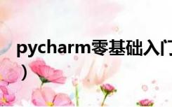 pycharm零基础入门教程（pycharm免费版）