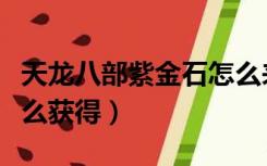天龙八部紫金石怎么来的（天龙八部紫金石怎么获得）