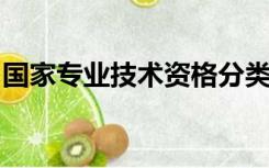 国家专业技术资格分类及职称评定条件一览表