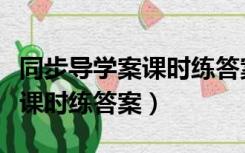 同步导学案课时练答案六上数学（同步导学案课时练答案）