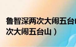 鲁智深两次大闹五台山的思维导图（鲁智深两次大闹五台山）