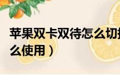 苹果双卡双待怎么切换电话（苹果双卡双待怎么使用）