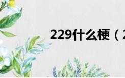229什么梗（229什么意思）
