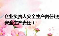 企业负责人安全生产责任包括（企业主要负责人应该履行的安全生产责任）