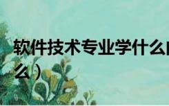 软件技术专业学什么内容（软件技术专业学什么）