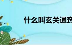 什么叫玄关通窍（什么叫玄关）
