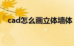 cad怎么画立体墙体（cad怎么画立面图）