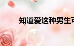 知道爱这种男生可能是唯一的办法