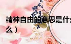 精神自由的意思是什么（精神自由的意思是什么）