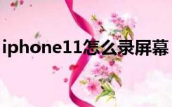 iphone11怎么录屏幕（iphone11怎么录屏）