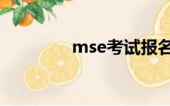 mse考试报名（mse考试）