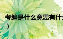 考编是什么意思有什么好处（考编是什么意思）