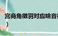 宫商角徵羽对应啥音符（宫商角徵羽对应简谱）