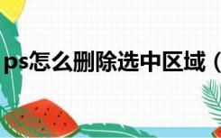 ps怎么删除选中区域（ps怎么删除选中区域）