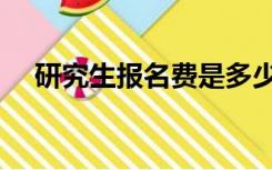 研究生报名费是多少钱（研究生报名费）