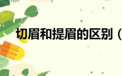 切眉和提眉的区别（切眉和提眉的区别）