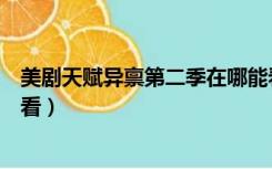 美剧天赋异禀第二季在哪能看（美剧天赋异禀第二季在线观看）