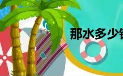 那水多少钱一公斤？