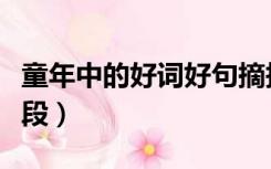 童年中的好词好句摘抄（童年中的好词好句好段）