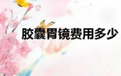 胶囊胃镜费用多少（胶囊胃镜多少钱）