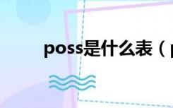 poss是什么表（poss是什么意思）