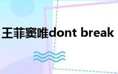 王菲窦唯dont break my heart（王菲窦唯）