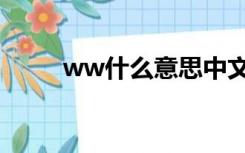 ww什么意思中文（ww什么意思）