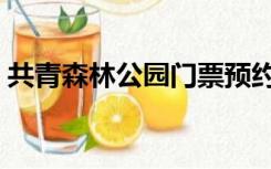 共青森林公园门票预约（共青森林公园门票）