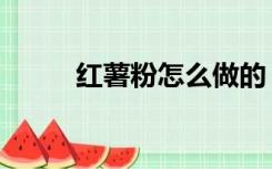 红薯粉怎么做的（红薯粉怎么做）