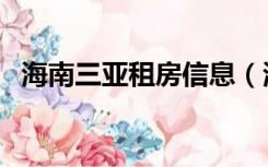 海南三亚租房信息（海南三亚租房一个月）