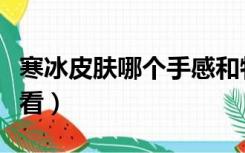 寒冰皮肤哪个手感和特效好（寒冰皮肤哪个好看）