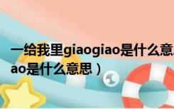 一给我里giaogiao是什么意思用语音咋说（一给我里giaogiao是什么意思）