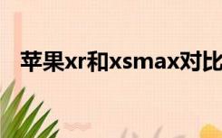 苹果xr和xsmax对比（苹果xr和x哪个好）