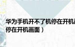 华为手机开不了机停在开机画面怎么办（华为手机开不了机停在开机画面）