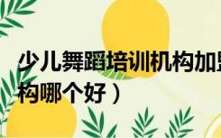 少儿舞蹈培训机构加盟品牌（少儿舞蹈培训机构哪个好）