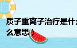 质子重离子治疗是什么（质子重离子治疗是什么意思）