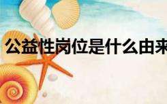公益性岗位是什么由来（公益性岗位是什么）