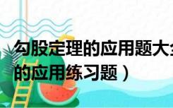勾股定理的应用题大全及详细答案（勾股定理的应用练习题）