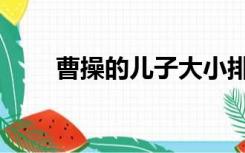 曹操的儿子大小排序（曹操的儿子）
