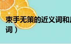 束手无策的近义词和反义词（束手无策的同义词）