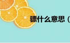 骠什么意思（骠什么意思）