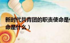 新时代共青团的职责使命是什么呢（新时代共青团的职责使命是什么）