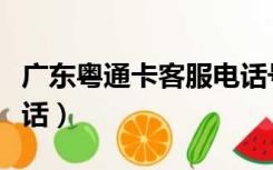 广东粤通卡客服电话号码（广东粤通卡客服电话）