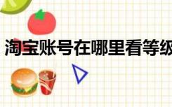 淘宝账号在哪里看等级（淘宝账号在哪里看）