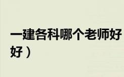 一建各科哪个老师好（一建各科哪个老师讲的好）